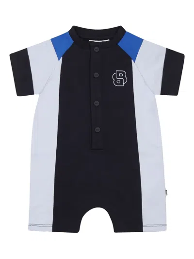 Bosswear Babies' Printed Romper In Blue