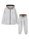 Bosswear Printed Trimmed Tracksuit Set In Grey