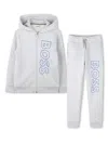 Bosswear Printed Zipped Tracksuit Set In Grey