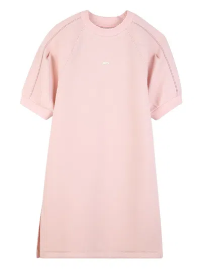 Bosswear Kids' Puff-sleeve Dress In Pink