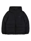 Bosswear Quilted Hooded Puffer Jacket In Black