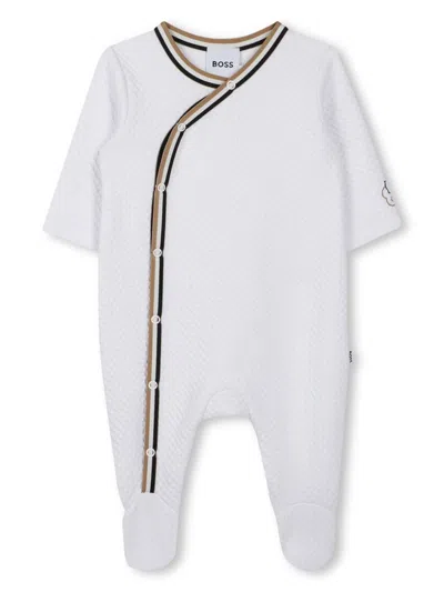 Bosswear Babies' Quilted Pajama Set In White