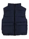 Bosswear Quilted Puffer Vest In Blue