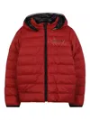 Bosswear Quilted Reversible Hooded Jacket In Red