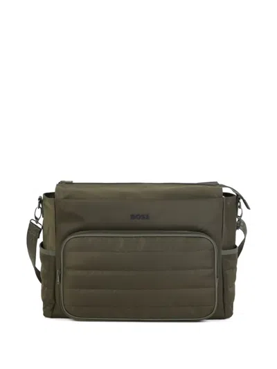 Bosswear Quilted-panel Changing Bag In Green