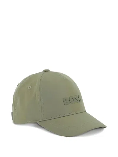 Bosswear Kids' Raised-logo Baseball Cap In Green