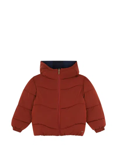 Bosswear Kids' Reversible Hooded Jacket In Brown