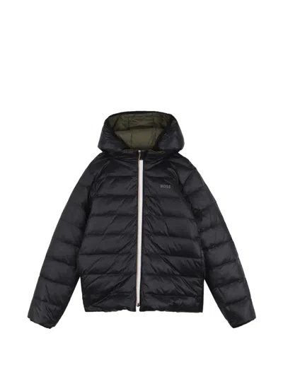 Bosswear Kids' Reversible Padded Jacket In Black