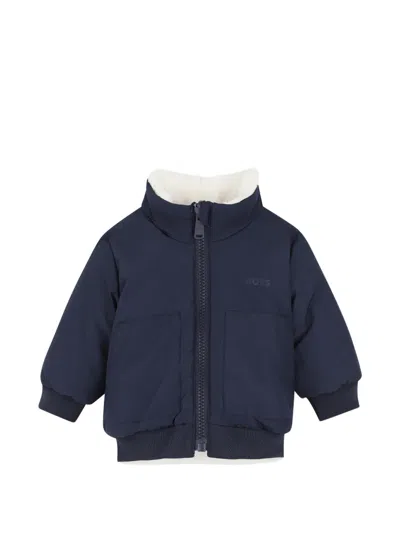 Bosswear Babies' Reversible Teddy-fleece Jacket In Blue