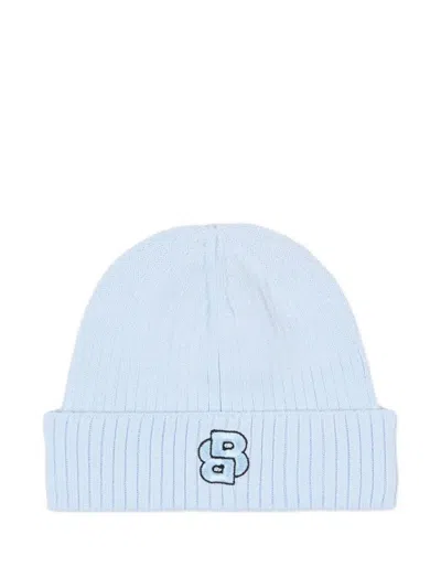 Bosswear Babies' Ribbed Beanie Hat In Blue