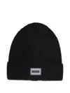 Bosswear Ribbed-knit Beanie Hat In Black