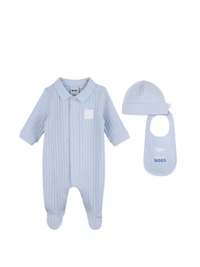 Bosswear Babies' Ribbed Pyjamas Hat Set In Multi