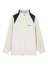 Bosswear Ribbed Zip-up Jacket In White