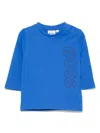 Bosswear Rubberised Logo-detail T-shirt In Blau