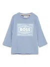 Bosswear Rubberised Logo-detail T-shirt In Blau