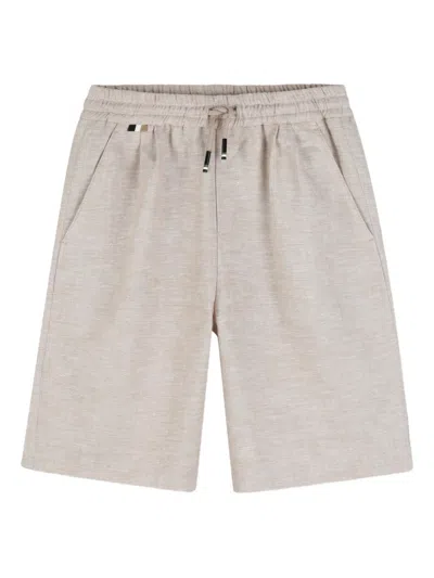 Bosswear Babies' Seam-pocket Drawstring Shorts In Neutral