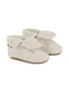 Bosswear Shearling-lined Leather Booties In White