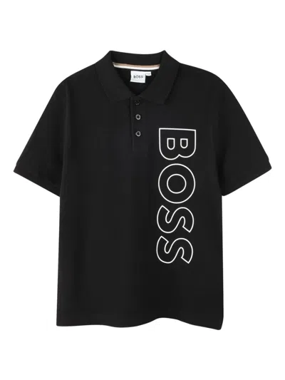 Bosswear Kids' Short-sleeve Polo Shirt In Black