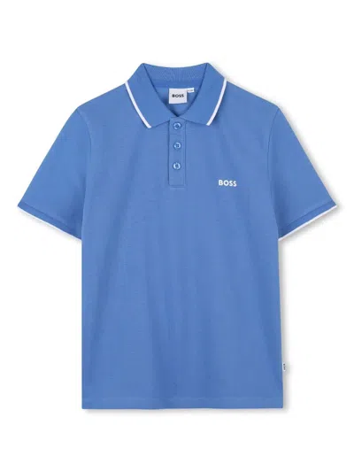 Bosswear Kids' Short-sleeve Polo Shirt In Blau