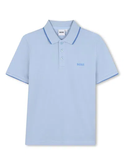 Bosswear Kids' Short-sleeve Polo Shirt In Blue