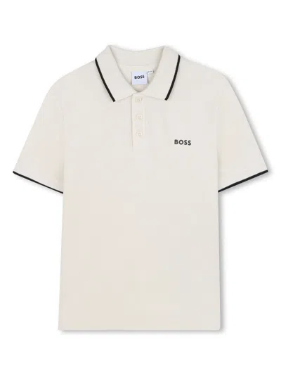 Bosswear Kids' Short-sleeve Polo Shirt In Neutrals