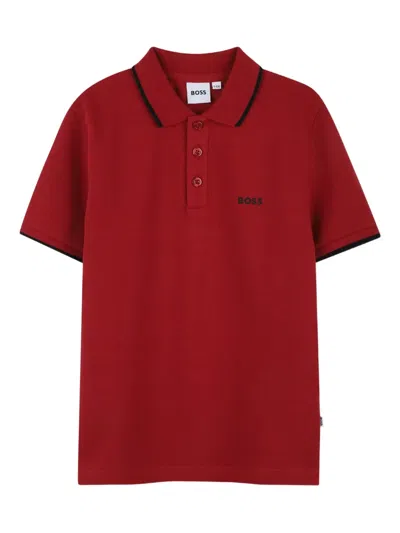Bosswear Kids' Short-sleeve Polo Shirt In Red