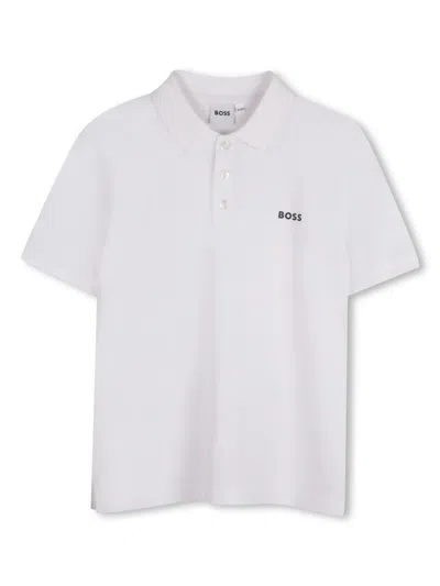 Bosswear Kids' Short-sleeve Polo Shirt In White