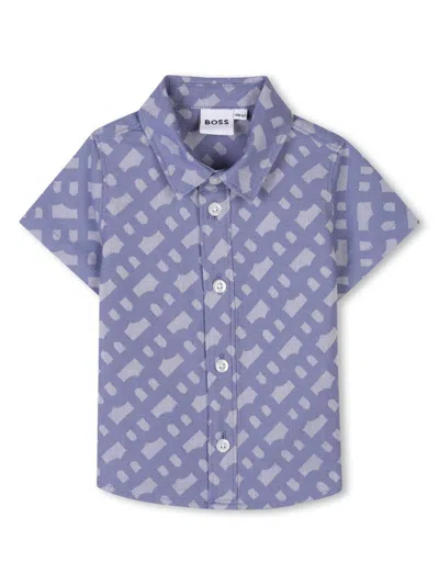 Bosswear Babies' Short Sleeve Shirt In Blue
