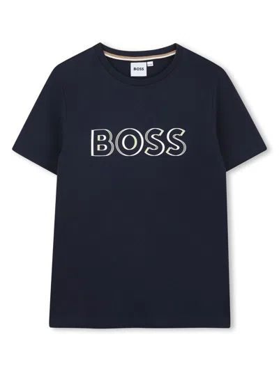 Bosswear Kids' Short-sleeve T-shirt In ブルー