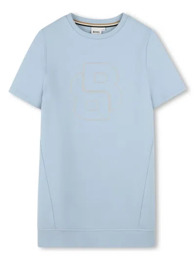 Bosswear Kids' Short-sleeved Dress In Blue