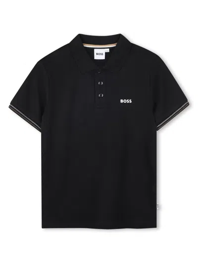 Bosswear Kids' Short-sleeved Polo Shirt In Black