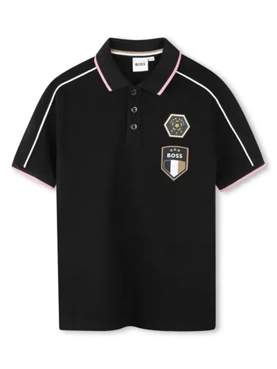 Bosswear Kids' Short-sleeved Polo Shirt In Black