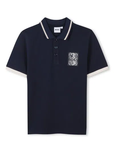Bosswear Kids' Short-sleeved Polo Shirt In Blue