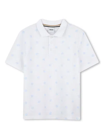 Bosswear Kids' Short-sleeved Polo Shirt In Weiss