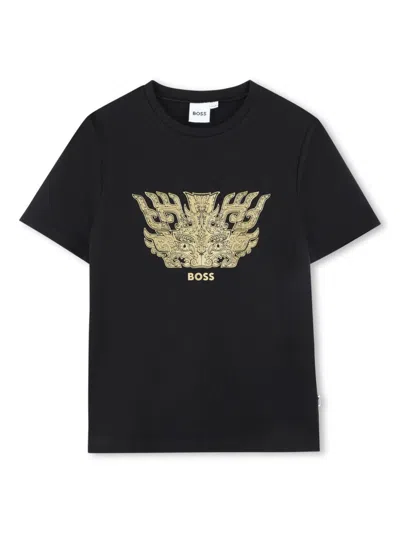 Bosswear Kids' Klassisches T-shirt In Schwarz