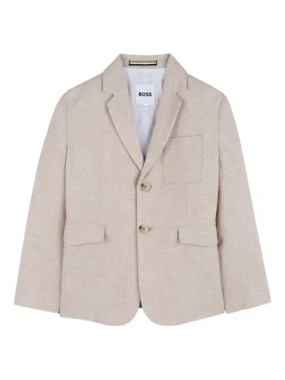 Bosswear Kids' Single-breasted Blazer In Neutral