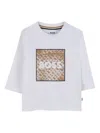 Bosswear Square-logo Long-sleeve T-shirt In White