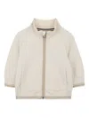 Bosswear Stand Up-collar Zip-up Sweatshirt In Neutral