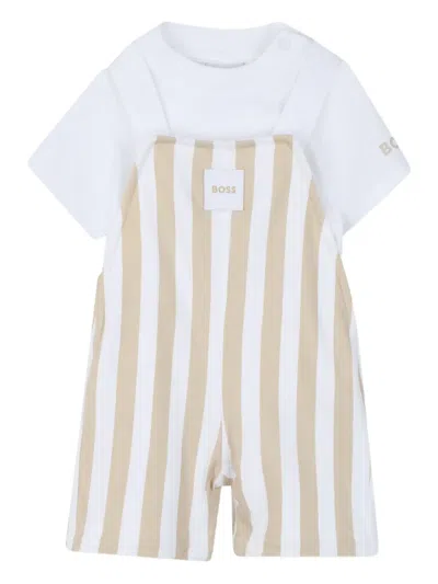 Bosswear Striped Babygrow Set In Multi