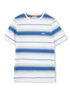 Bosswear Boss Kidswear Kids' Stripe Cotton T-shirt In Pale Blue