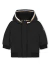 Bosswear Striped-edge Hooded Parka In Black