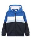 Bosswear Striped Hoodie In Blau