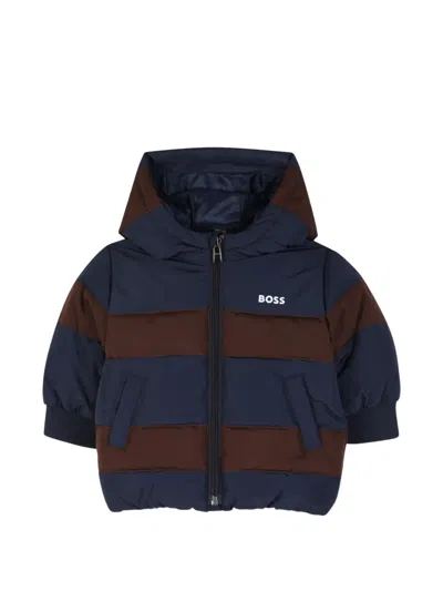 Bosswear Babies' Striped Padded Jacket In Blue