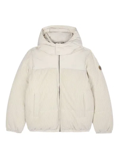 Bosswear Kids' Striped Padded Jacket In White