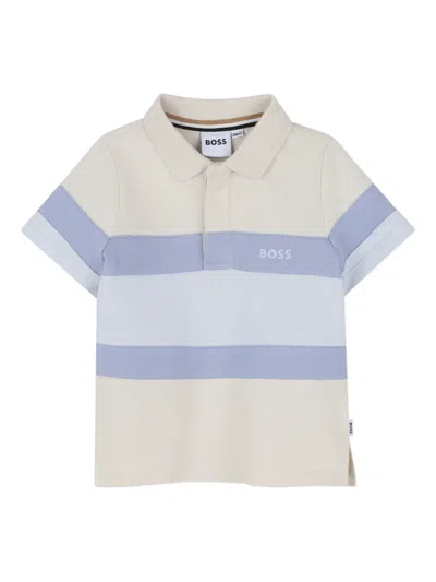 Bosswear Babies' Striped-pattern Polo Shirt In Multi