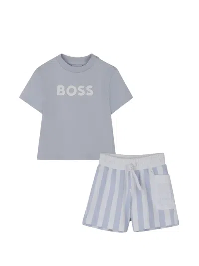Bosswear Babies' Striped Pocket Shorts In Blue