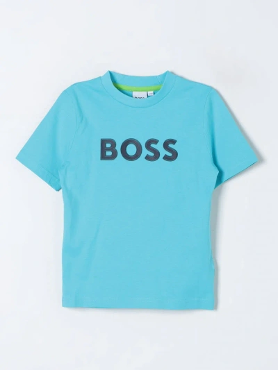 Bosswear T-shirt Boss Kidswear Kids Color Turquoise