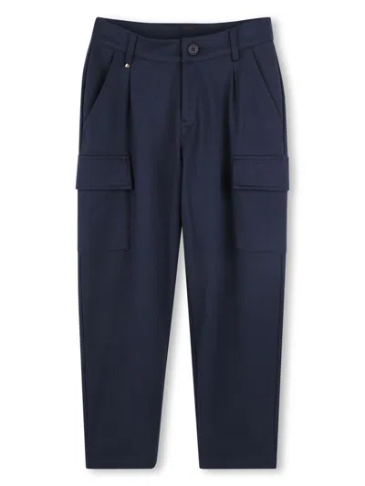 Bosswear Kids' Tapered Cargo Trousers In Blue