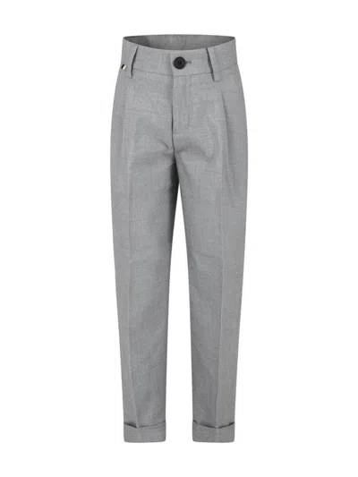 Bosswear Kids' Tapered-leg Trousers In Grey
