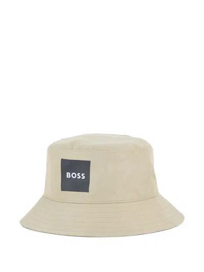 Bosswear Kids' Text Logo Bucket Hat In Brown